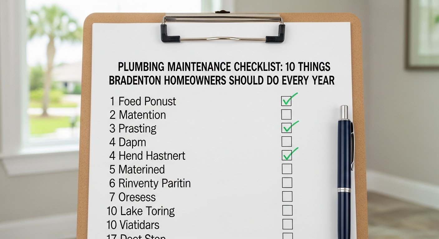 Plumbing Maintenance Checklist 10 Things Bradenton Homeowners Should Do Every Year